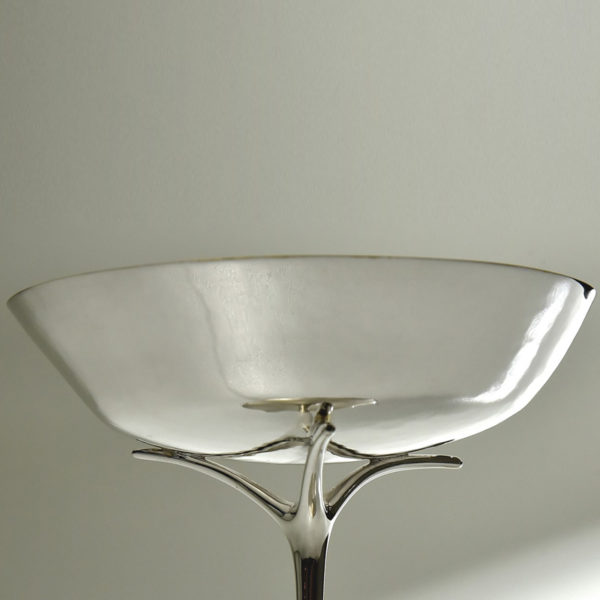 Champagne glass in silver and vermeil signed Roland Daraspe, goldsmith and Master of Art in Bordeaux