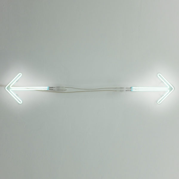 Contemporary neon wall decoration signed Daniel Firman, visual artist