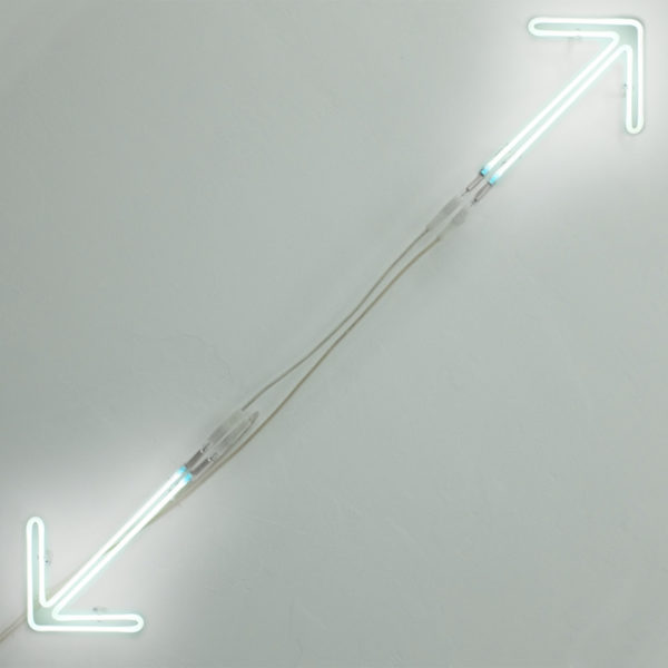 Contemporary neon wall decoration signed Daniel Firman, visual artist