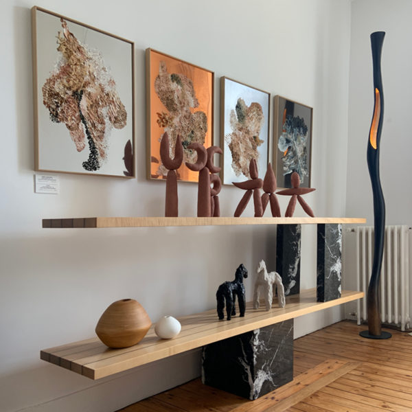 Peinture à l'huile et cire sur acier poli miroir signée Daniela Busarello