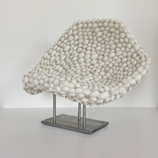 Contemporary and poetic sculpture in shell signed Sophie Brillouet