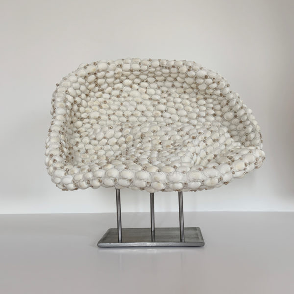 Contemporary and poetic sculpture in shell signed Sophie Brillouet