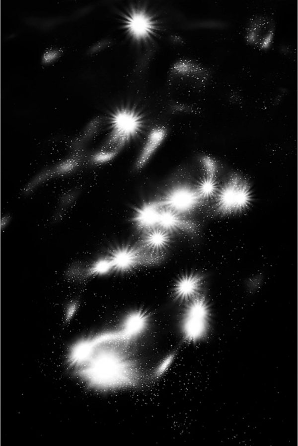 Artistic photo of star constellations in black and white, by Laurent Laporte