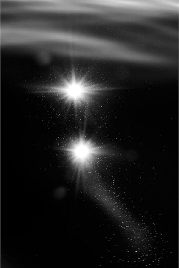 Artistic photo of star constellations in black and white, by Laurent Laporte