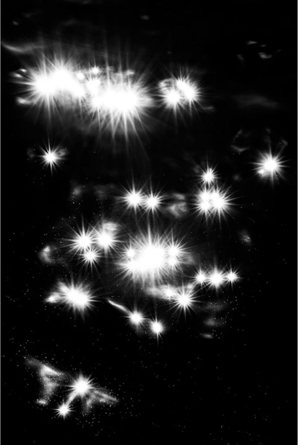 Artistic photo of star constellations in black and white, by Laurent Laporte