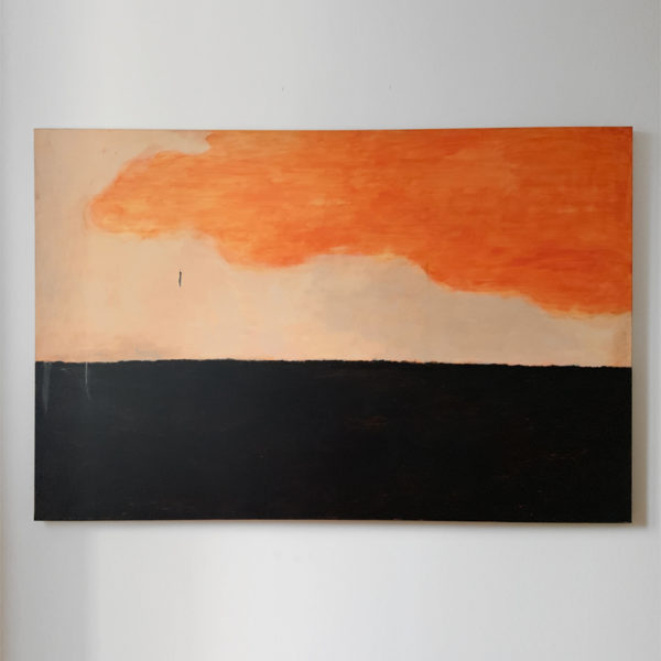 Tableau de nuages en peinture acrylique signé Beatrice Pontacq, artiste peintre à Bordeaux