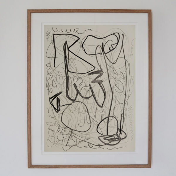 Contemporary drawing with lead pencil on paper, signed Daniel Firman