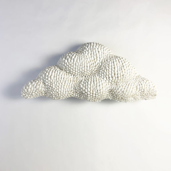 Contemporary and poetic sculpture in shell signed Sophie Brillouet