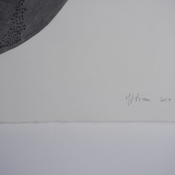 Dessin abstrait à l'encre sur papier signé Marie-Pierre Biau