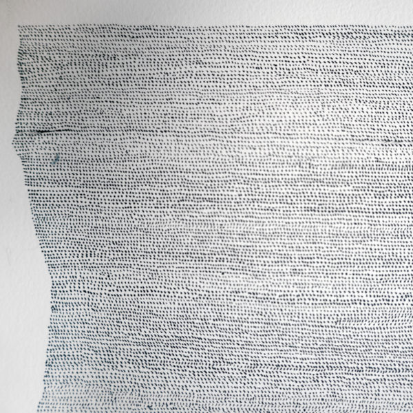 Dessin abstrait à l'encre et feutre sur papier signé Marie-Pierre Biau