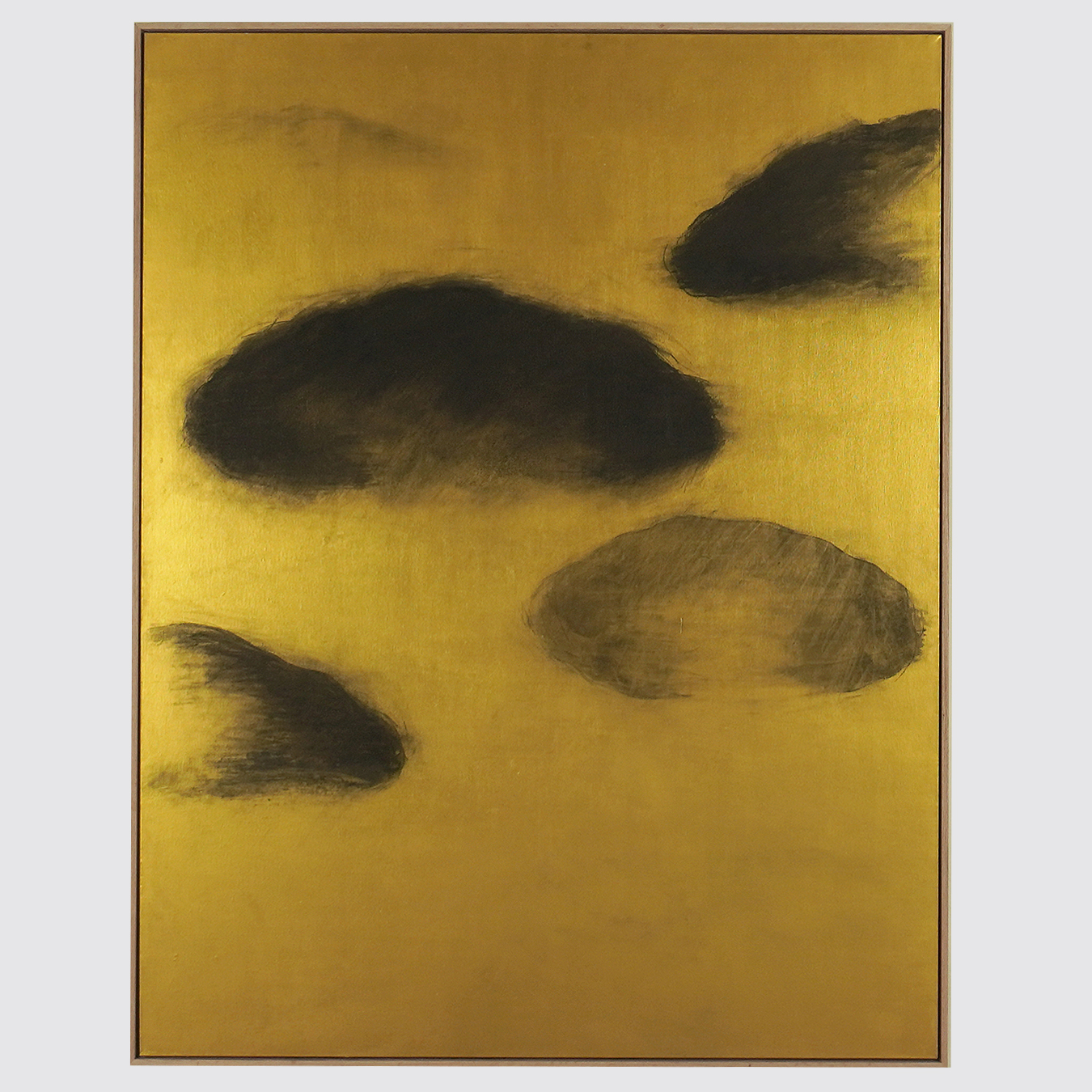BLACK CLOUDS ON A GOLD III BACKGROUND
