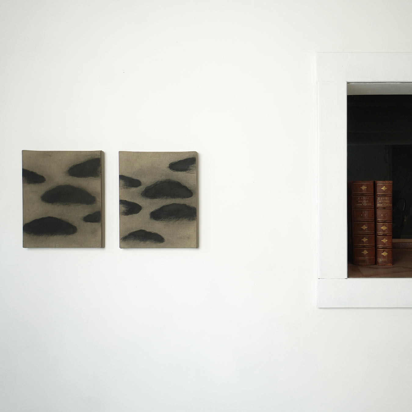 SMALL BLACK CLOUDS ON LINEN I AND II - Image 2