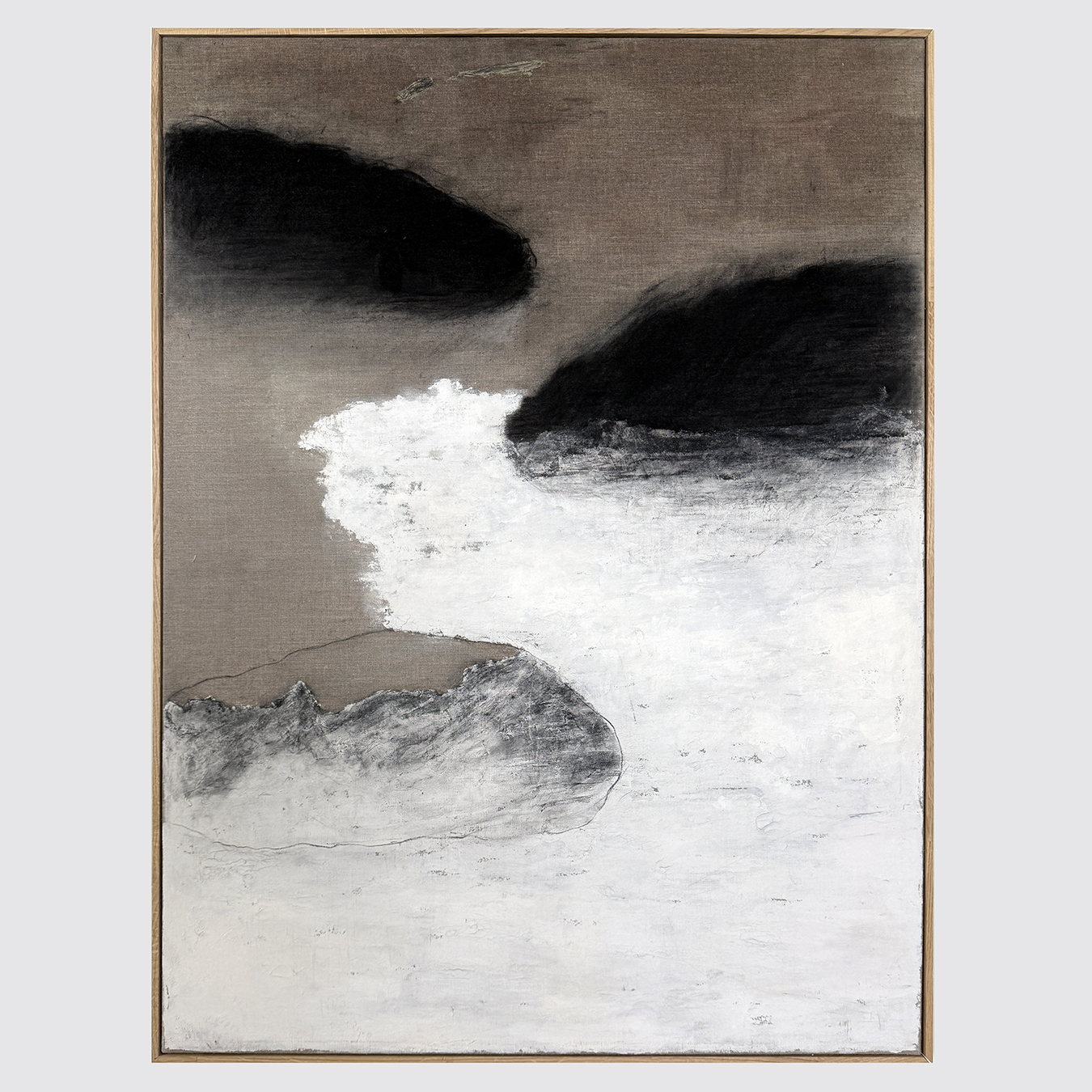 DEUX NUAGES NOIRS SUR FOND BLANC