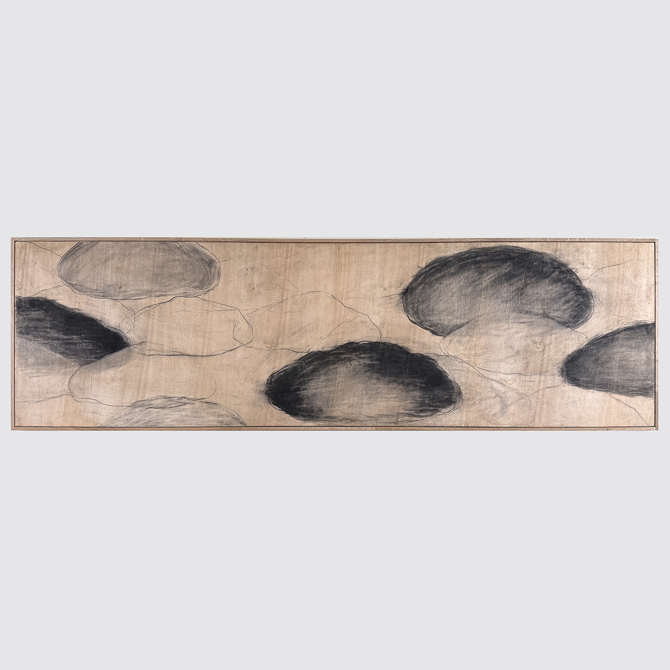 BLACK CLOUDS ON HORIZONTAL WOOD