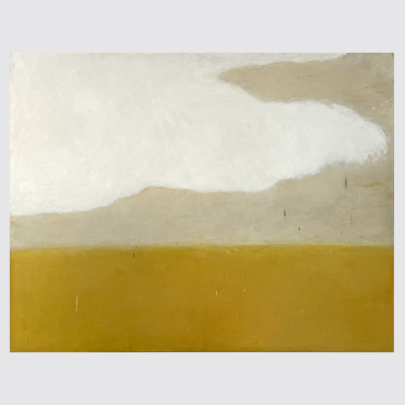 LARGE WHITE CLOUD, YELLOW HORIZON