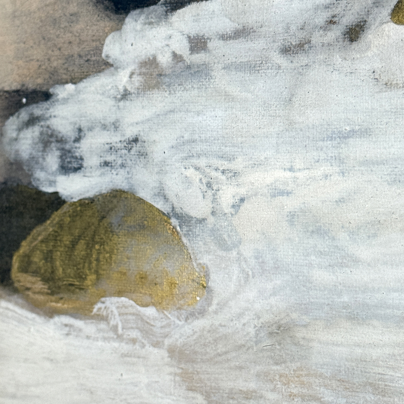 3 SMALL GOLDEN CLOUDS ON WHITE FOAM - Image 3