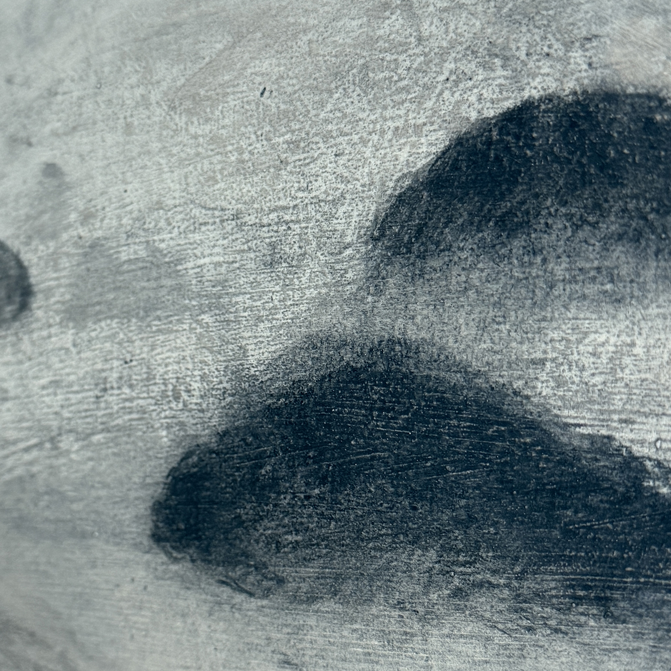 CLOUDS ON GREY BACKGROUND, OVAL CANVAS - Image 2