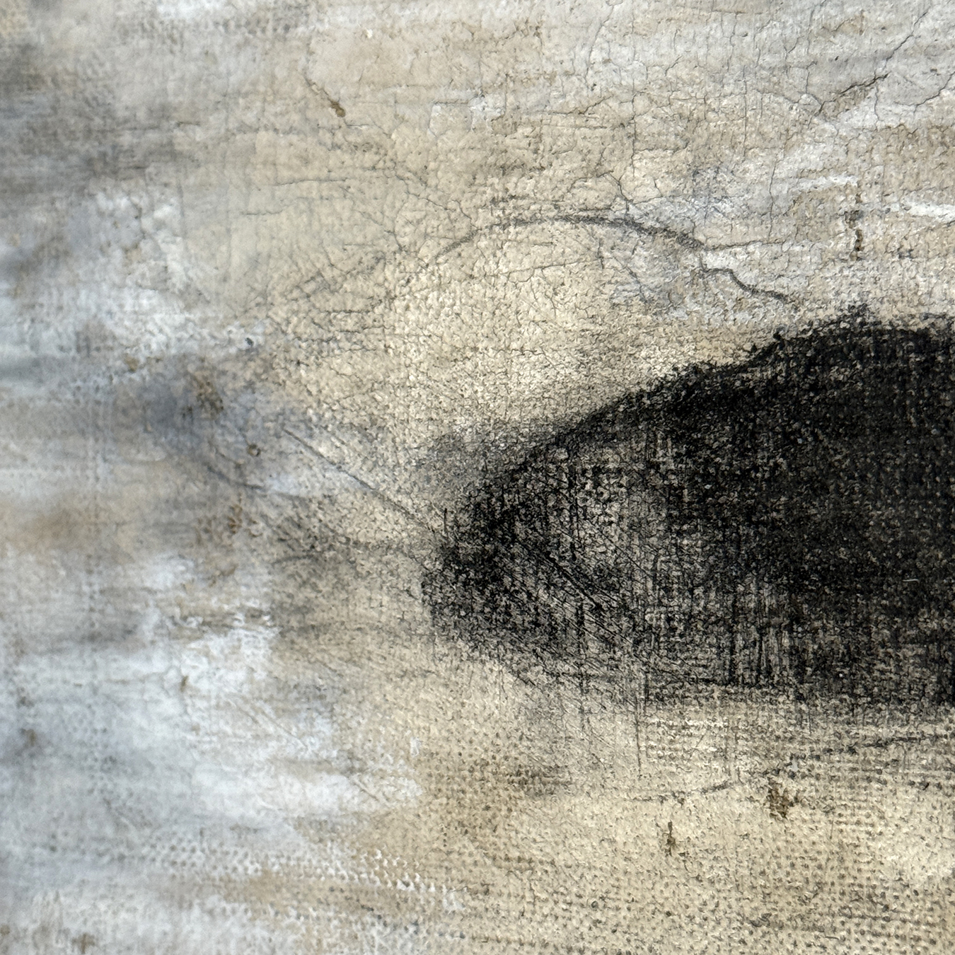 3 SMALL WHITE CLOUDS ON A GREY BACKGROUND II - Image 2