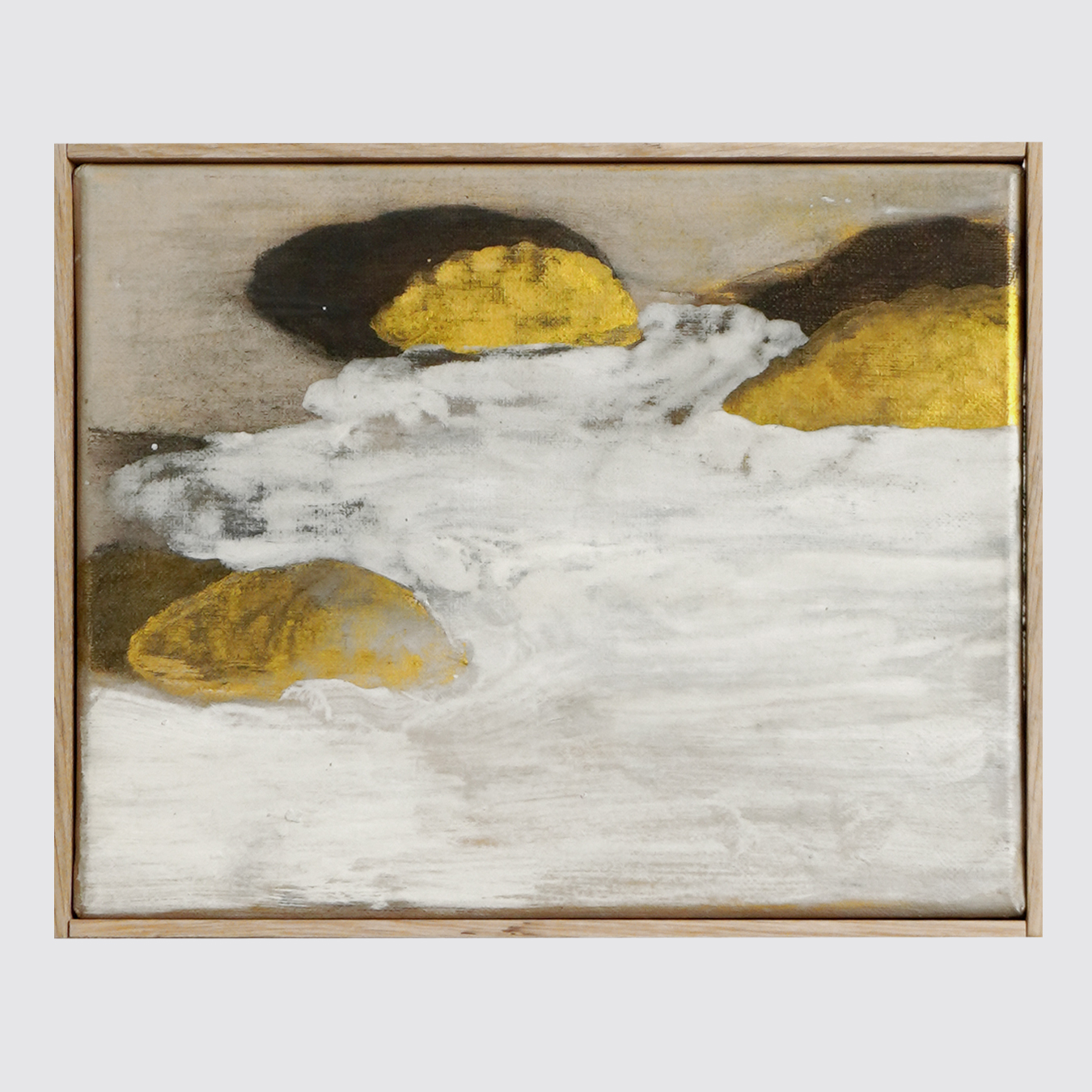 3 SMALL GOLDEN CLOUDS ON WHITE FOAM