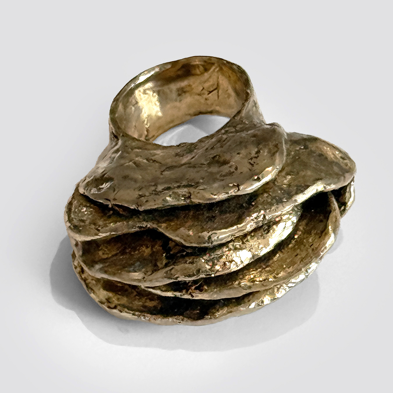 BAGUE EN LAITON – VOLUTES II