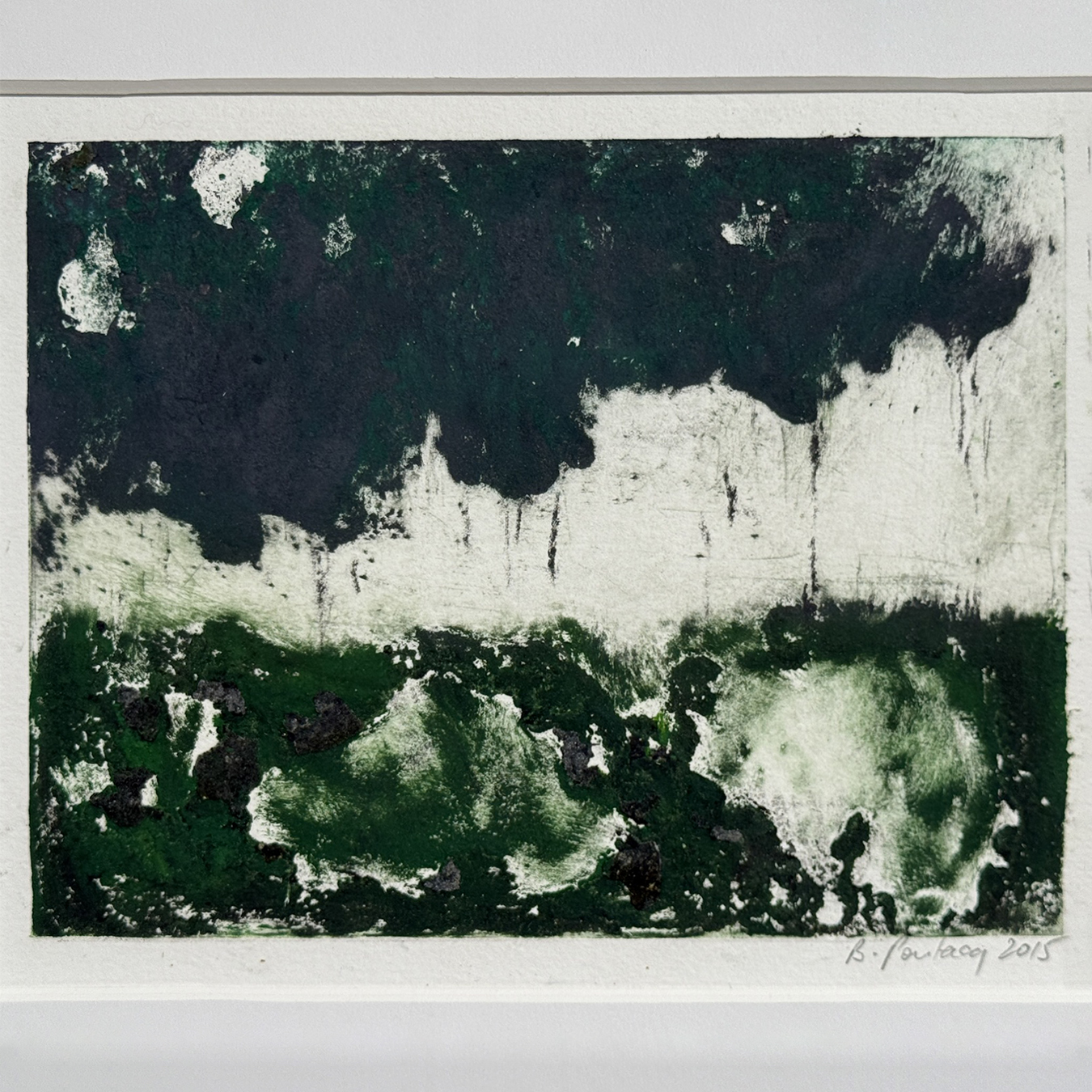 ESTAMPE NUEE VERTE SUR HORIZON NOIR IV – Image 2