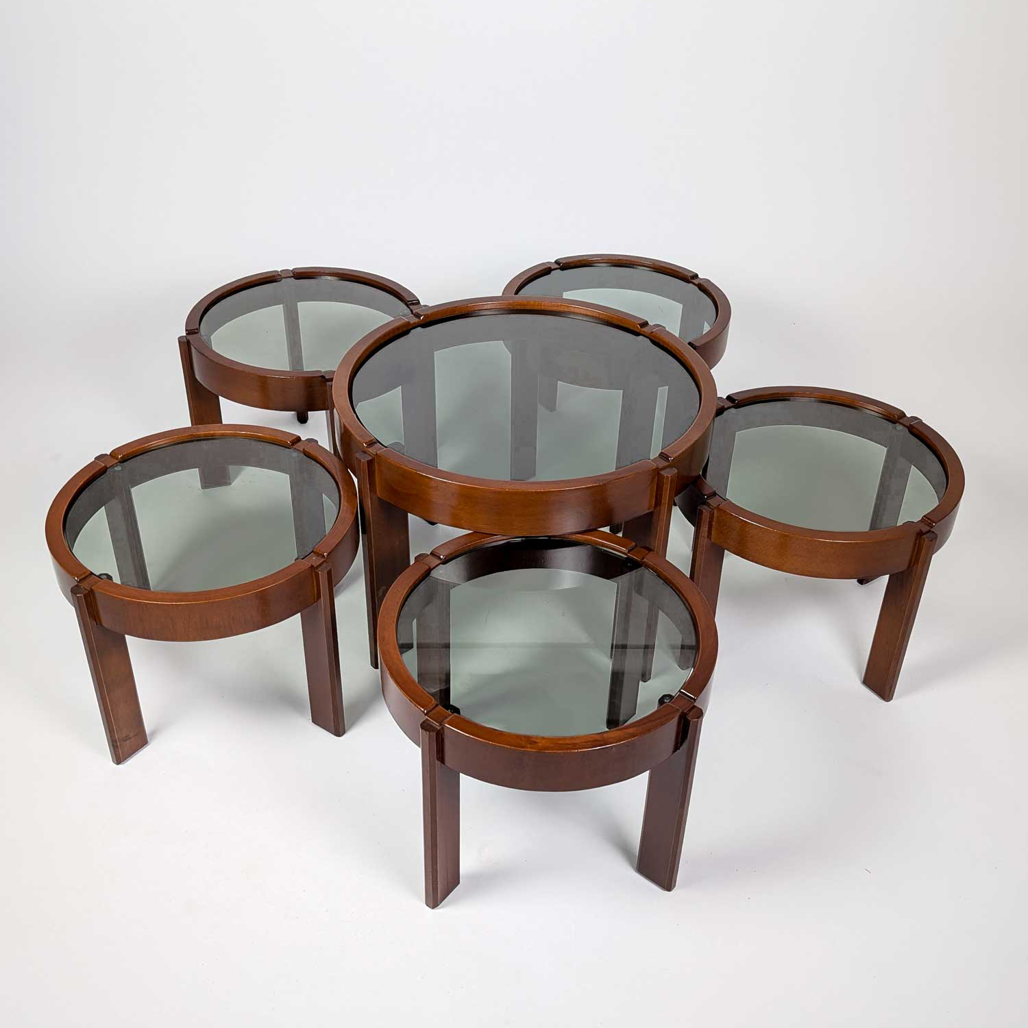 ENSEMBLE DE 6 TABLES RONDES, ITALIE (1970) – Image 2