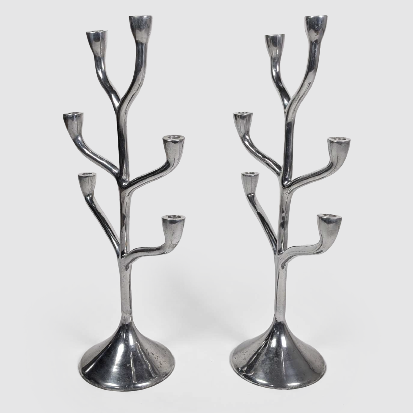 PAIRE DE CANDELABRES A 6 BOUGIES (1970) – Image 2